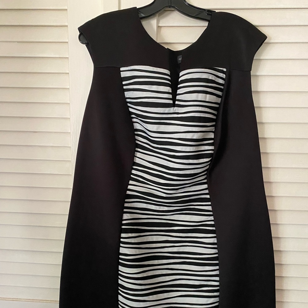 Ashley Stewart Black and white striped dress size 18.